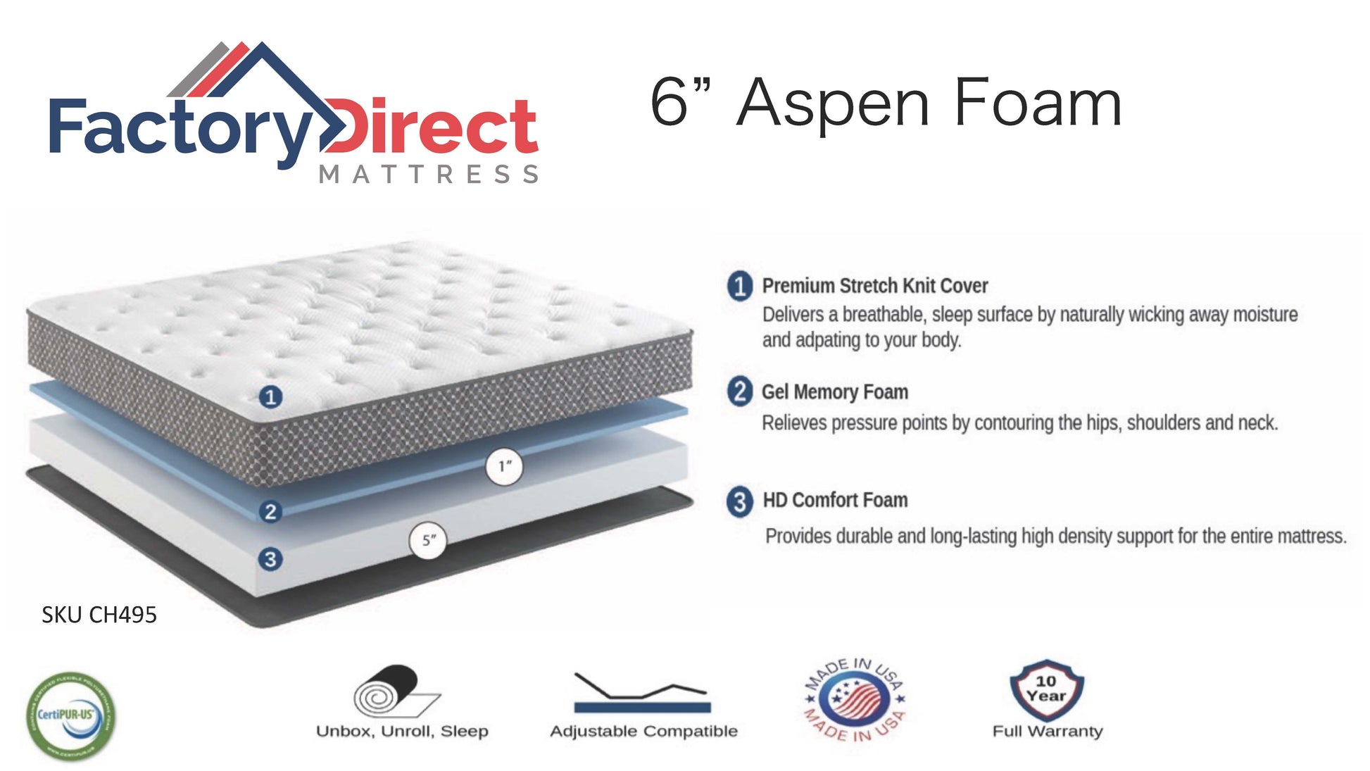 Mattress G12GT Soft 12" Thick, Comes in TWIN, TWIN XL,FULL,QUEEN,KING (Copy)