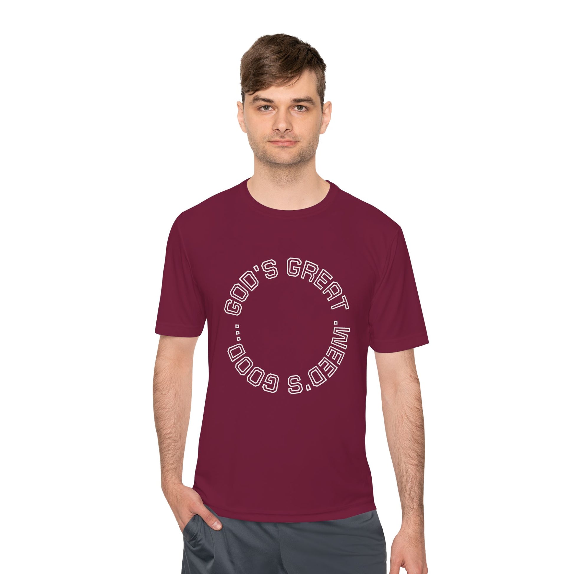 Cool Graphic Moisture Wicking Tee, Fitness Shirt, Casual Wear, Gift for Athletes, Summer Apparel