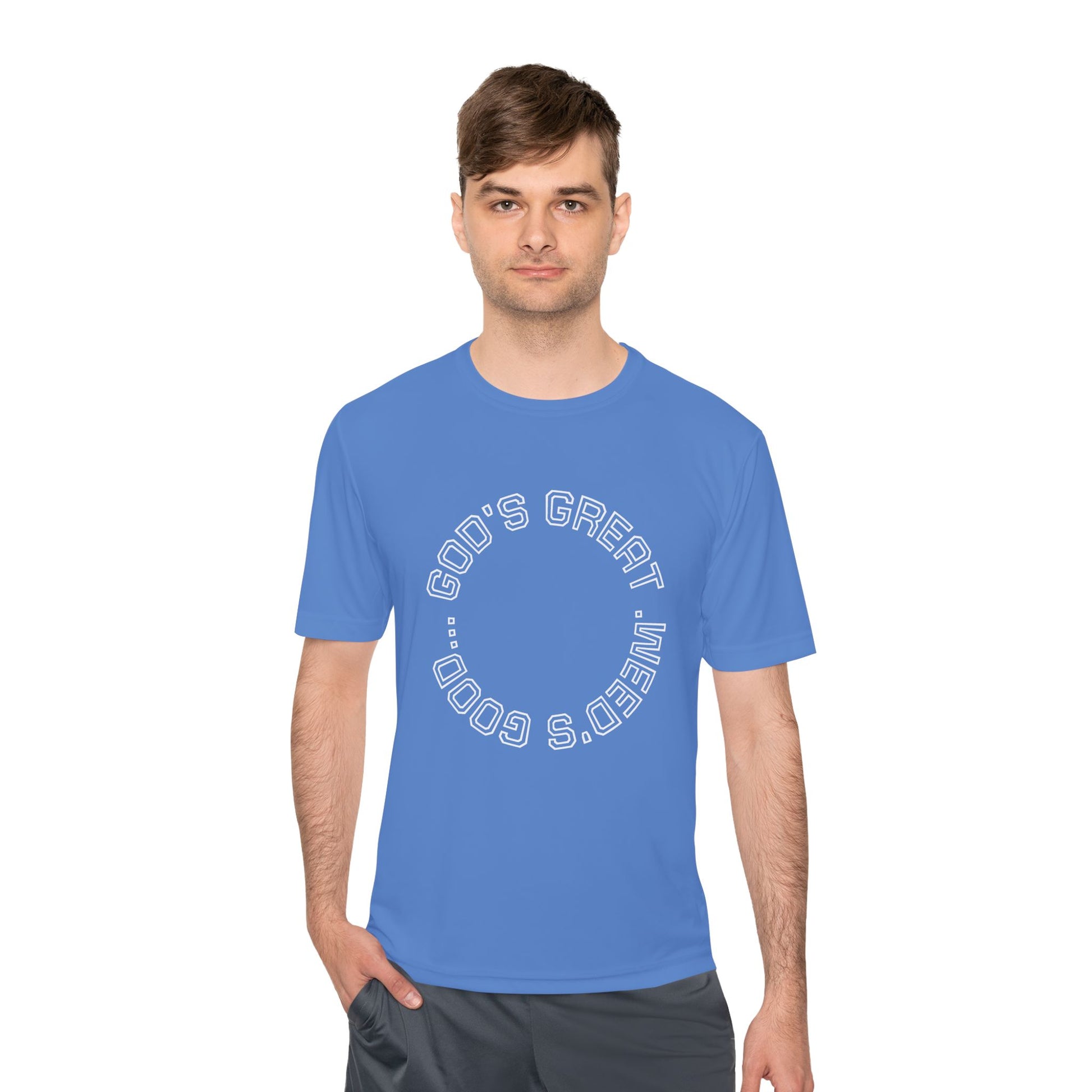 Cool Graphic Moisture Wicking Tee, Fitness Shirt, Casual Wear, Gift for Athletes, Summer Apparel